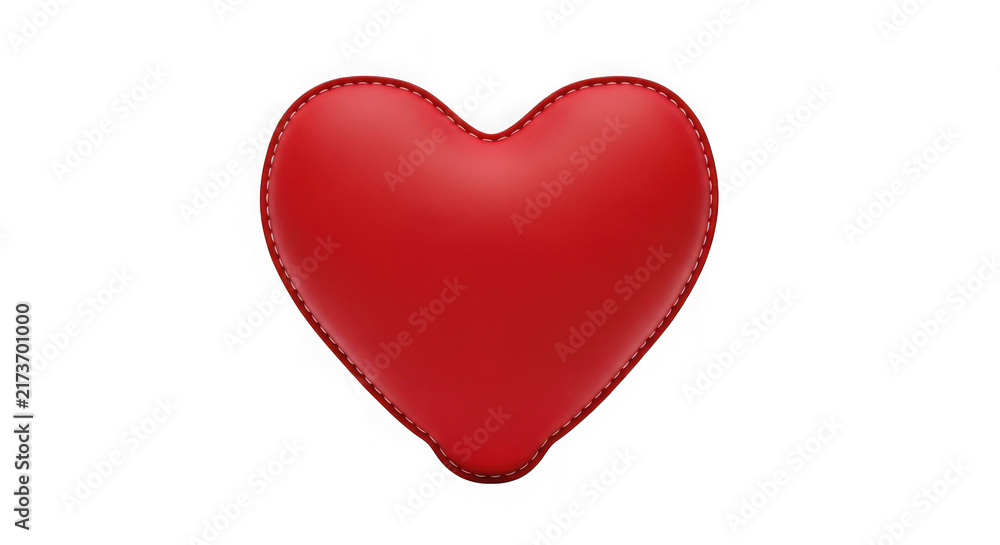 Obraz premium Bright red heart icon in minimal style isolated on transparent background