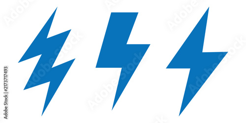 lightning bolt shapes, lightning bolt icons, thunder symbol design, electric power energy sign,.