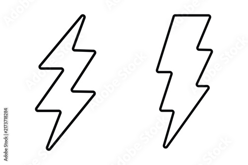 Lightning icon set. electric icon vector. energy sign. vector illustration.