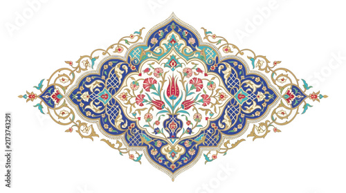 Intricate Floral Arabic Calligraphy Design Pattern.