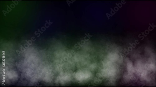 Cinematic white smoke and mist rolling on dark background