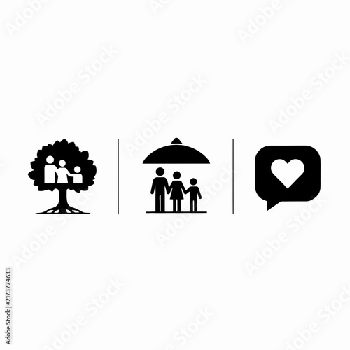 Family and Love Icon Set