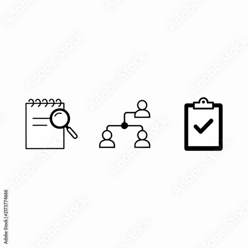 Business Management Line Icons