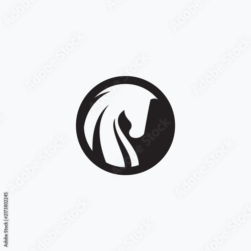 Letter O with horse head logo icon design vector design template inspiration