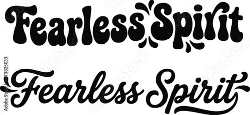 Bild auf Leinwand Exploring typography and font design a comparative analysis of 'fearless spirit'