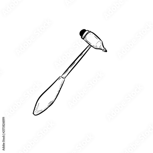 reflex hammer digital drawing illustration isolated
