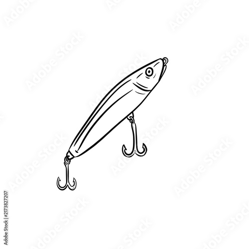 Obraz na płótnie fishing lure digital drawing illustration isolated
