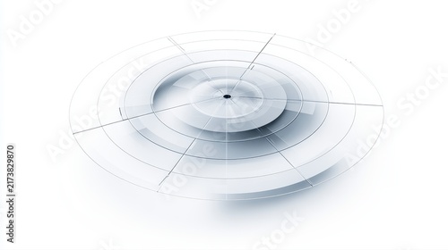 A modern radar chart clipart, performance tracking element, digital illustration, sleek gray tones, isolated on white background. 
