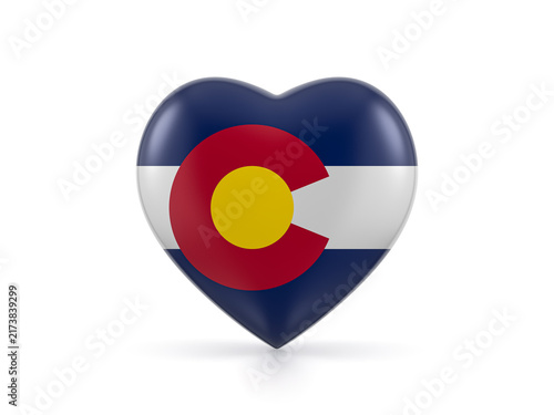 Obraz na płótnie Colorado state heart flag
