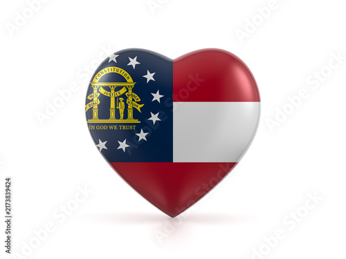 Obraz na płótnie Georgia state heart flag