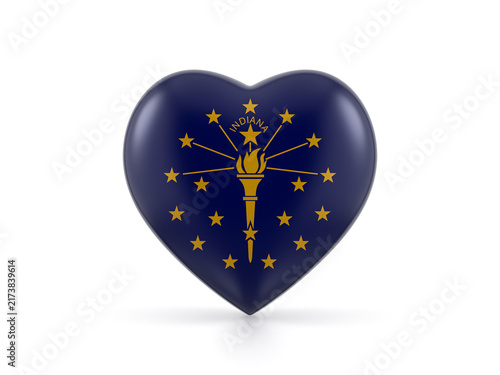 Obraz na płótnie Indiana state heart flag