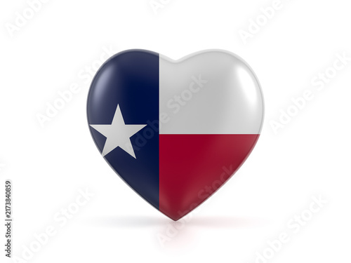 Obraz na płótnie Texas state heart flag
