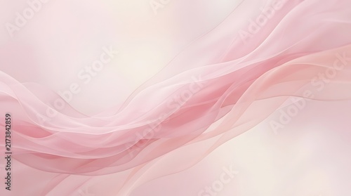 Soft pink abstract background with flowing silk fabric waves and elegant smooth texture