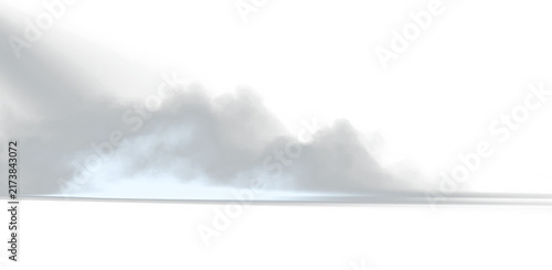 Fotografie White Smoke Cloud Formation with Soft Wispy Texture PNG