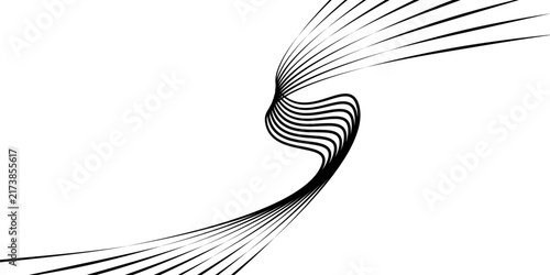 Dynamic Twisted Flow Lines Abstract Motion Wave
