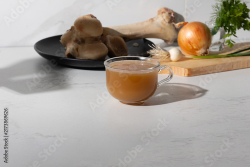 Quadro su tela Bone Broth Health Drink for Youthful Aging and Everyday Wellness