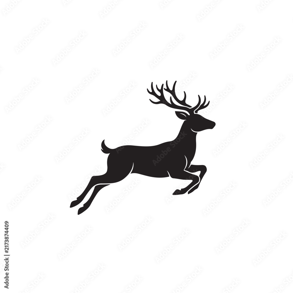 Fototapeta premium silhouette of a deer