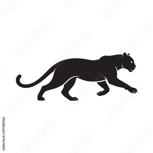 vector illustration of a black panther