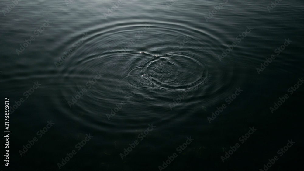 Fototapeta premium Dark Water Surface with Subtle Ripples and Light Reflections