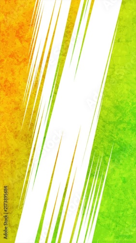 Abstract green orange contrast sport grunge background with speed halftone lines. Retro concept vertical motion design. Seamless loop. Video animation Ultra HD 4K 3840x2160