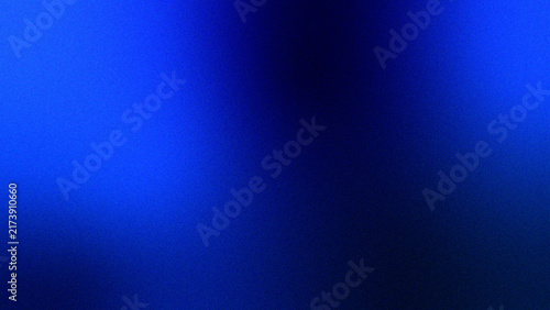 Abstract Blue Gradient Background with Dark Shadow Center. Deep Blue Light Fading into Black Abstract Backdrop with grain wallpaper and background
