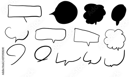 Fotografie 吹き出し　セリフ　手描き
