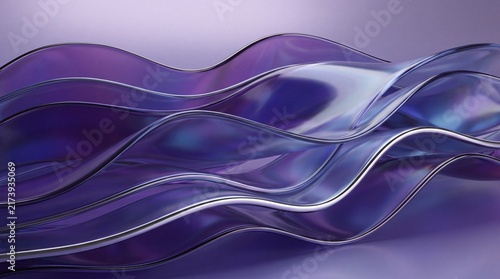 Abstract 3D Rendering of Transparent Cyber Elements on Black Backdrop