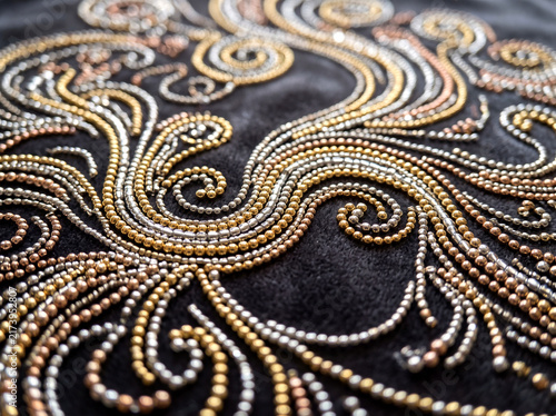 abstract background with golden ornament