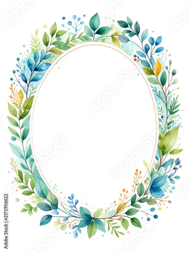 Elegant pastel floral butterfly wreath accentuates a blank oval, perfect for invitations, greeting cards, wedding designs, or spring themed creative projects.