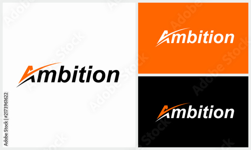 Ambition typography text logo design inspiration