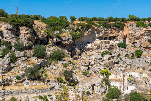 Obraz na plátně Scenic view in Ginosa, Province of Taranto, Apulia, Italy.