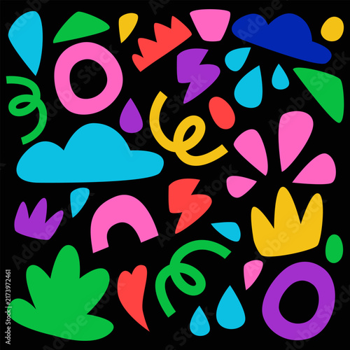 Abstract colorful shapes banner template design vector