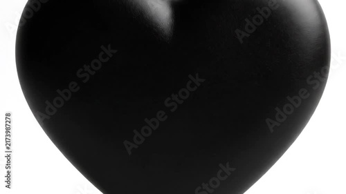 Heart Shape Silhouette on White Background Emphasizing Empty Space