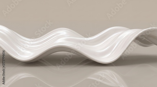 Smooth white flowing fabric texture seamless background abstract wave design surface material