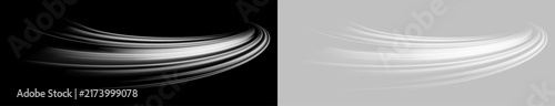 White glowing trail with bright tips. Soft sparks add a magical touch. Smooth motion creates a clean PNG effect.