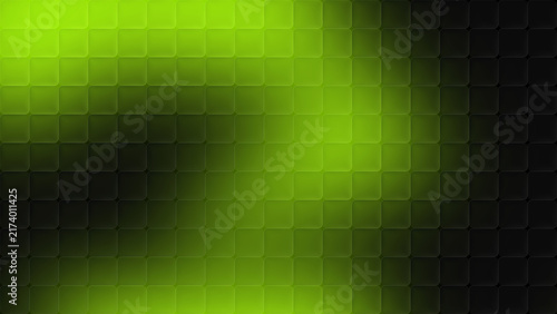 Photography Abstract cubic glass pattern gradient background in light green and black
