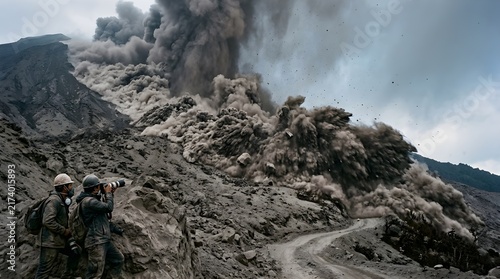 Photographers Capturing a Powerful Volcanic Eruption in Action