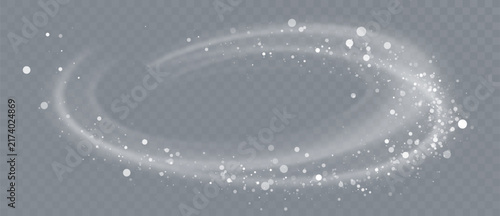 Flowing snow wind effect with swirling snow particles and icy waves creates a fresh winter background with magical light and transparent frozen air textures.