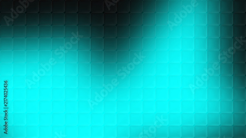 Obraz na płótnie Aqua blue and black gradient cubic glass pattern background