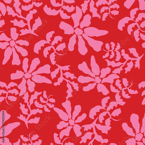 Flower seamless pattern design with beautiful flower and leaves. botanical floral pattern designs for fabric, cotton, wallpaper, satin, gift wrap, carpet, backgrounds
