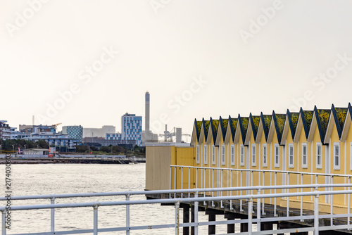фотографія Helsingborg, Sweden  A view of the landmark open air bathhouse on the Oresund called Palsjobaden