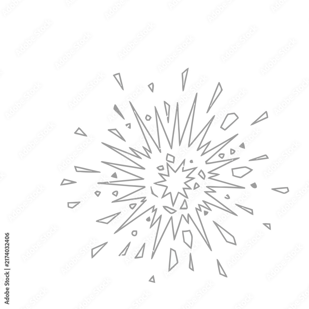 Fototapeta premium Explosion and fragments