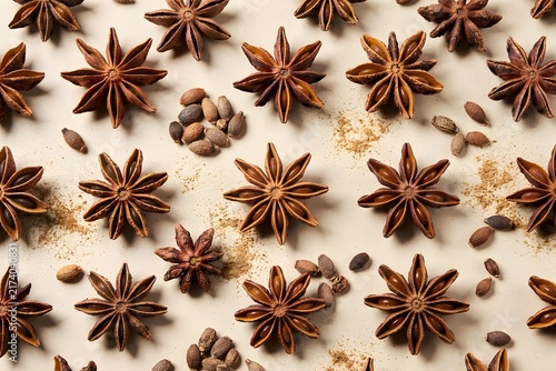 Star Anise and Spices Display