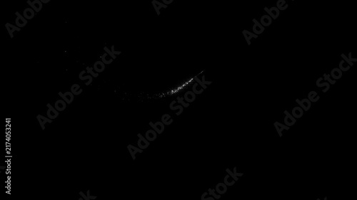 Twinkling glitter stars and sparkling fairy dust trail with glowing light bursts, white shimmer particles and magical doodle effects creating a fantasy sparkle on black screen background, 4K