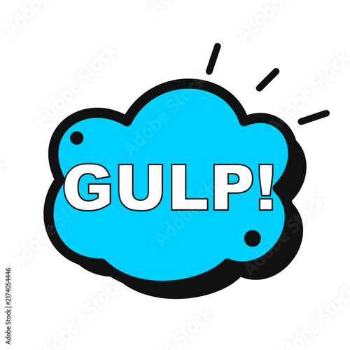 Принти на полотні gulp comic book sound effect speech bubble vector illustration