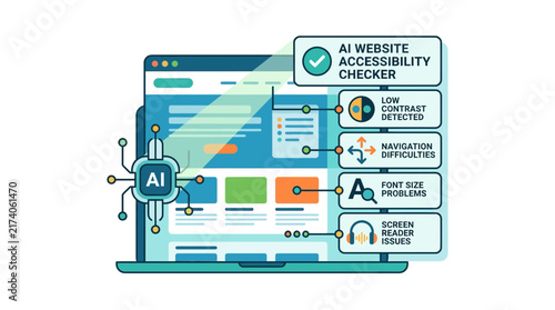 AI Website Accessibility Checker Tool Illustrating Digital Audit