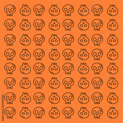 vector seamless pattern skull for haloween