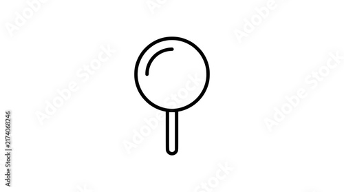 Simple Magnifying Glass Line Icon for Search and Zoom