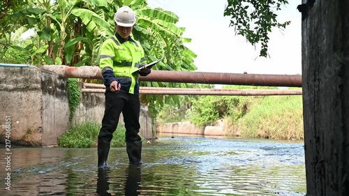 Civil Engineer Conducting Drainage Infrastructure Inspection