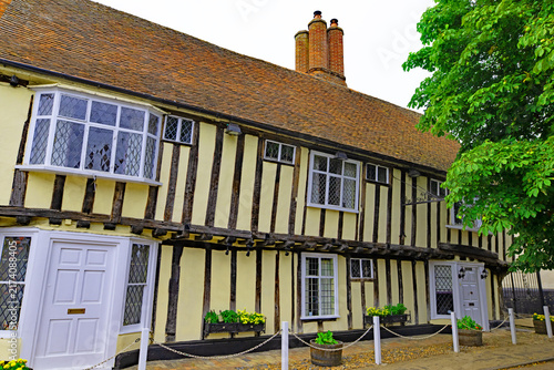 Canvastavla Tudor housing in Long Melford, Suffolk.